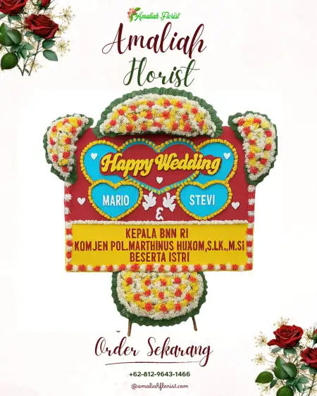 Papan Bunga Pernikahan Panorama